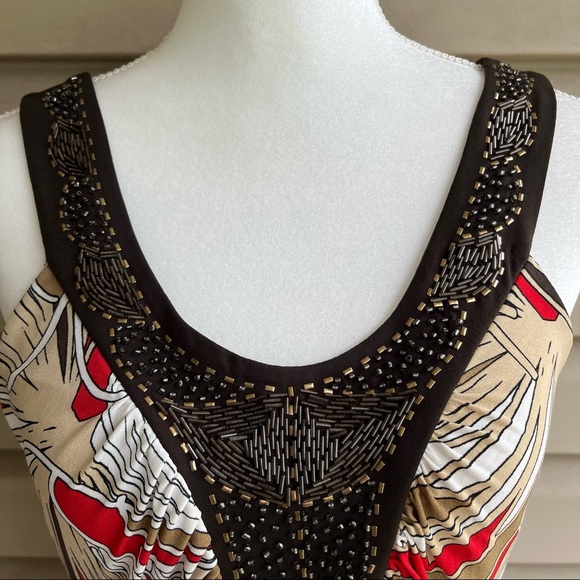 •New York & Co• Sleeveless Maxi Dress with Beading - Size Medium - Picture 3 of 8